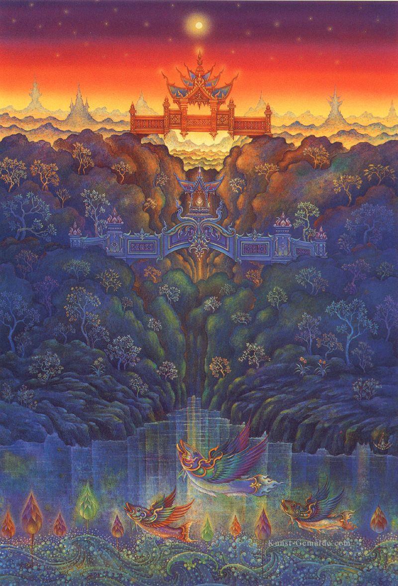 Zeitgenössischer Buddhismus Himmelsfantasie 003 CK Märchen Ölgemälde